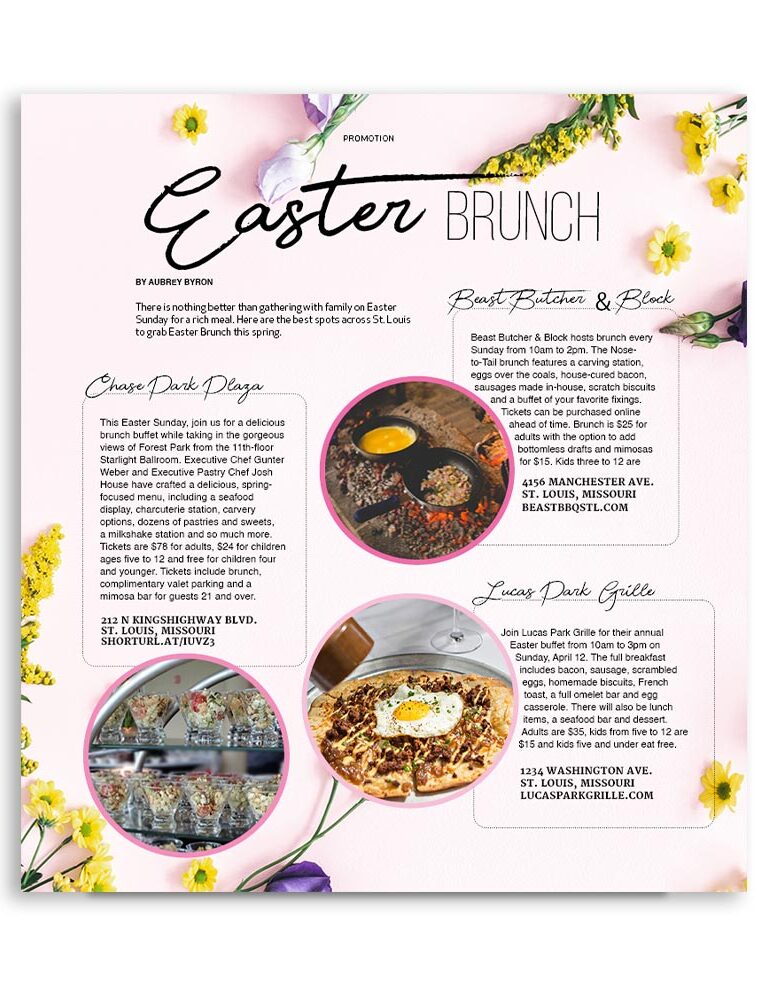 Easter Brunch Magazine Page