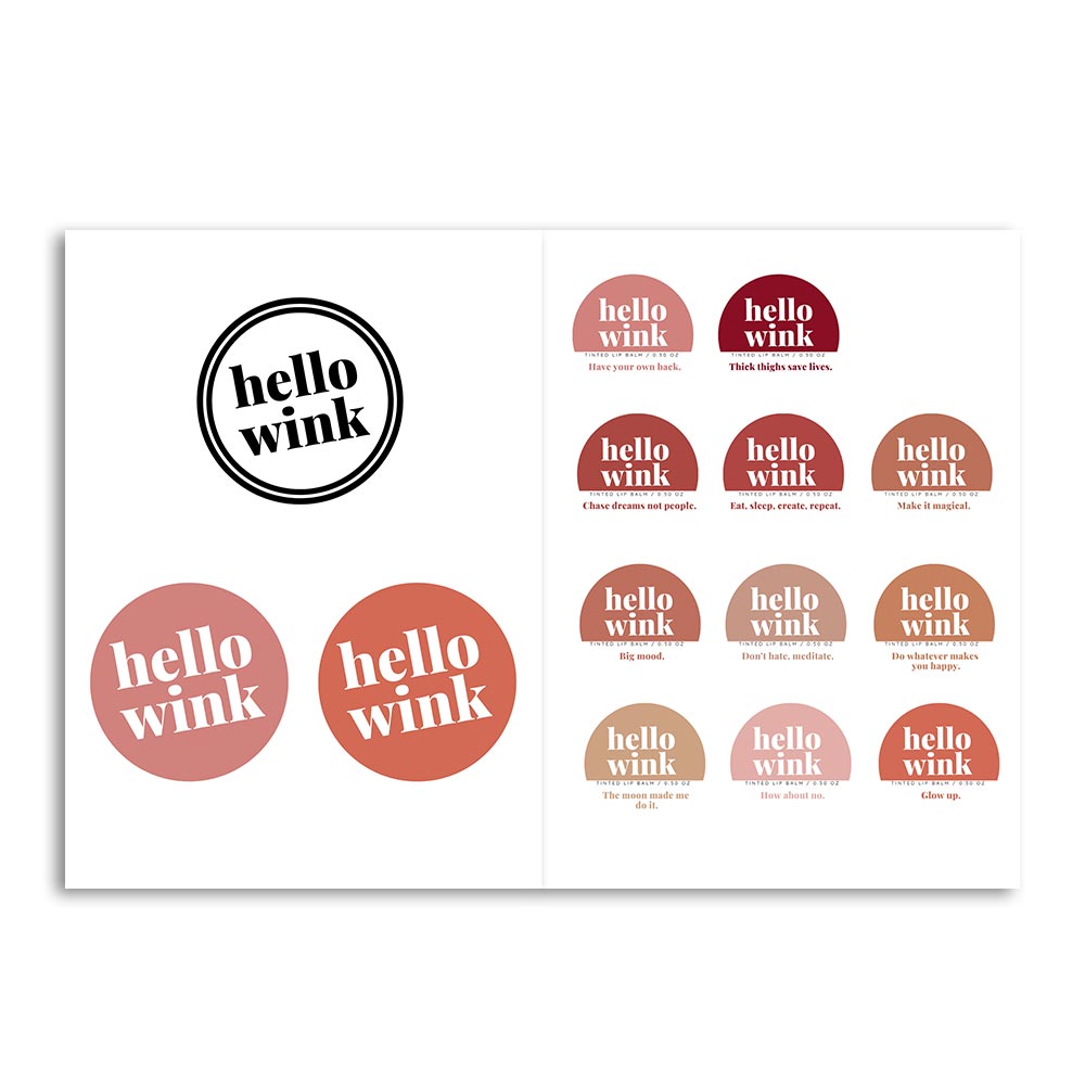 Hello Wink logo and product design